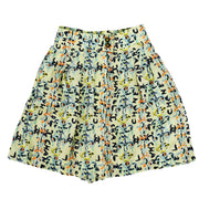 Chanel Spring 1994 floral-print pleated silk shorts #36