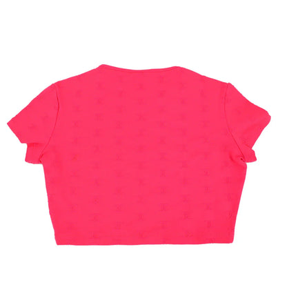 Chanel 1997 CC logo-embroidered cropped T-shirt #40