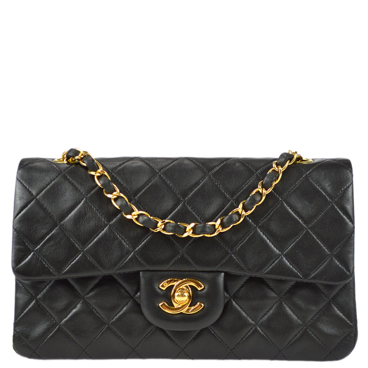 Chanel Classic Double Flap Small Shoulder Bag Black Lambskin – AMORE Vintage  Tokyo
