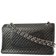 Chanel 1996-1997 Micro Quilted Classic Single Flap SHW Black Lambskin