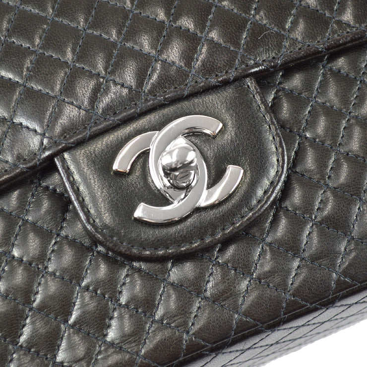 Chanel 1996-1997 Micro Quilted Classic Single Flap SHW Black Lambskin