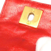 Chanel Turnlock Bangle Red Lambskin