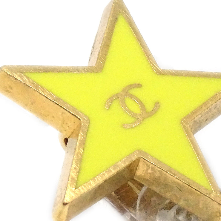 Chanel Star Earrings Clip-On Yellow 01P