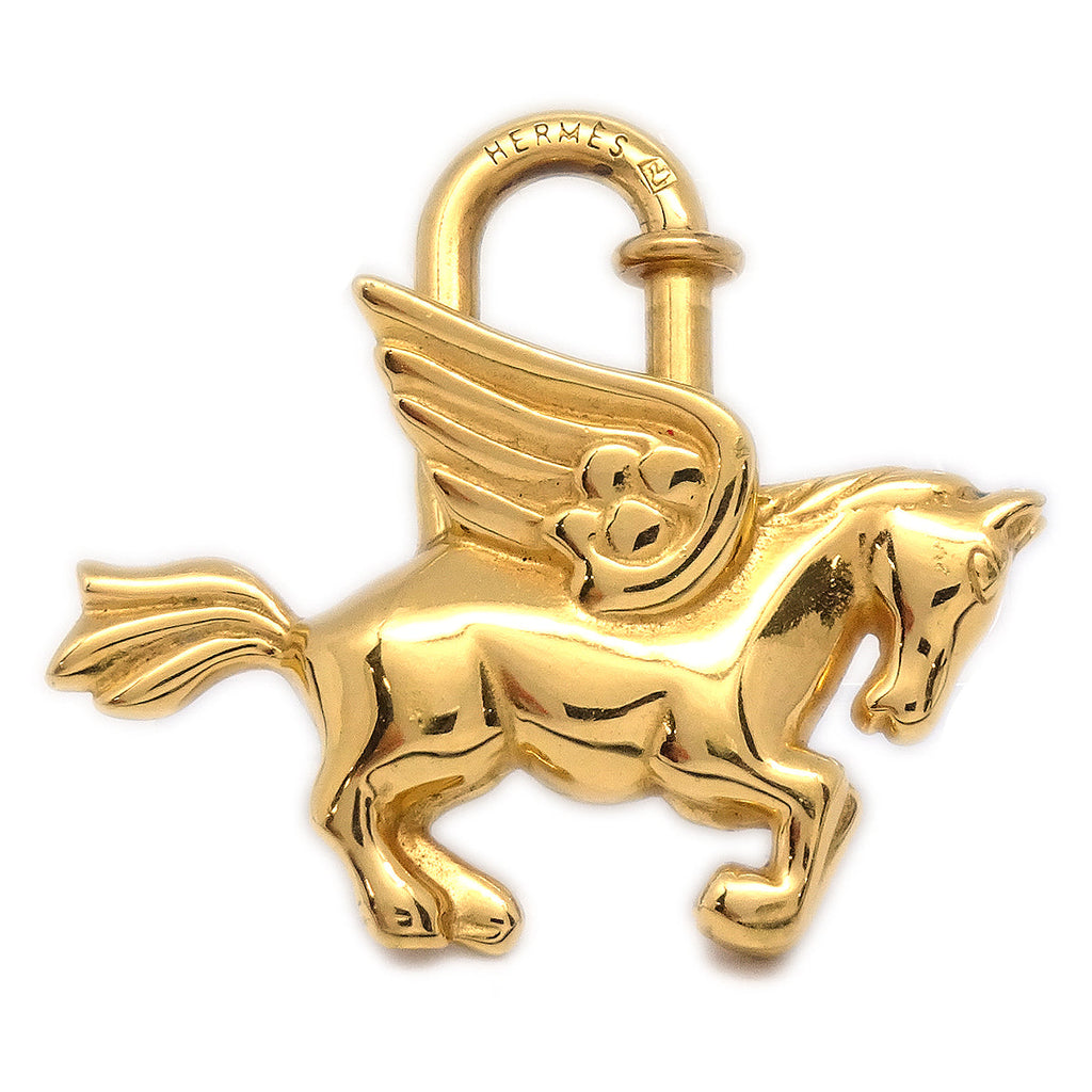 Hermes Hermes Charm Pegasus Cadena Lock Gold Tone