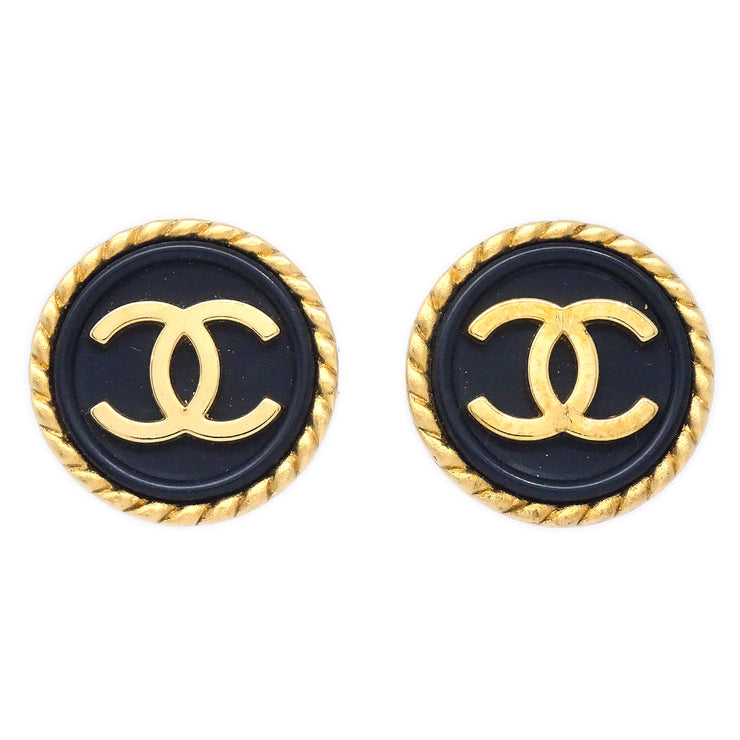 Chanel Button Earrings Clip-On Black 96A – AMORE Vintage Tokyo