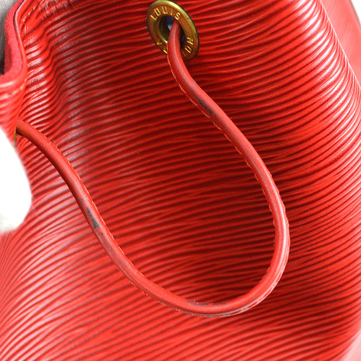 Louis Vuitton Noe Bucket Shoulder Bag Red Epi M44007