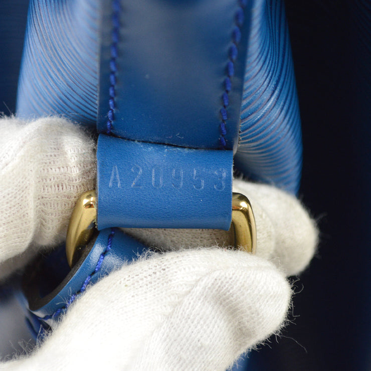 Louis Vuitton 1993 Petite Noe Bucket Shoulder Bag Blue Epi M44105