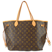 Louis Vuitton Neverfull MM Shoulder Tote Bag Monogram M40156