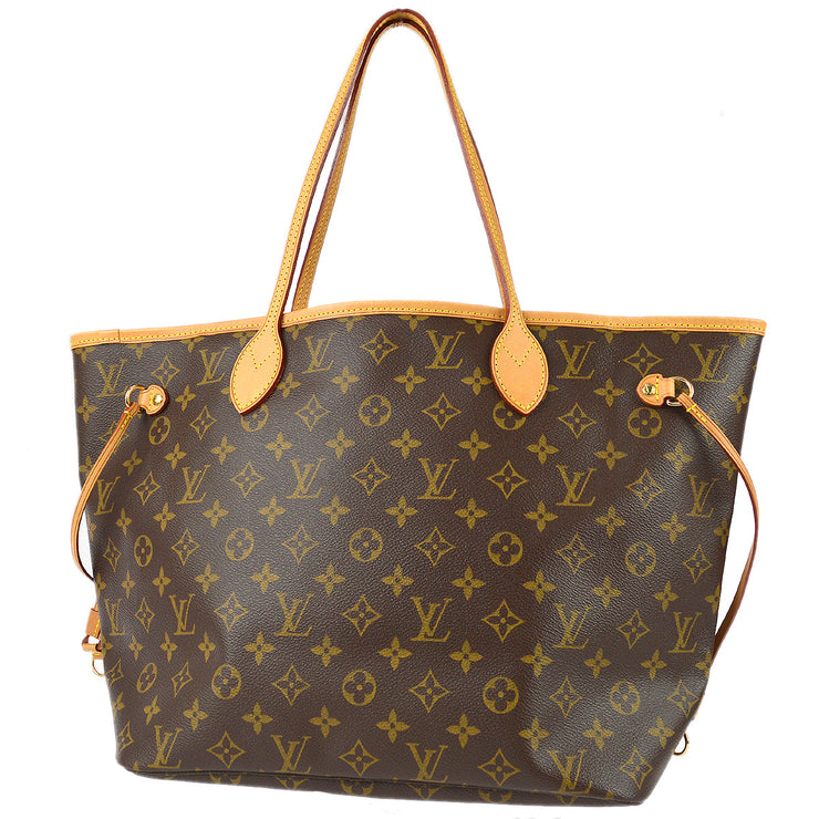 Louis Vuitton Neverfull MM Shoulder Tote Bag Monogram M40156