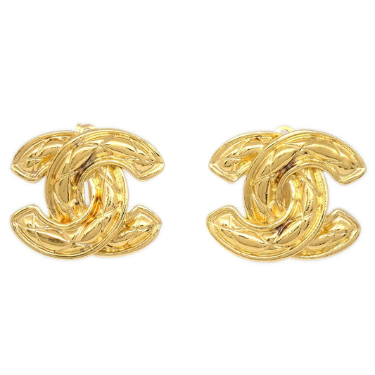 Chanel Quilted CC Earrings Clip-On Large 2459