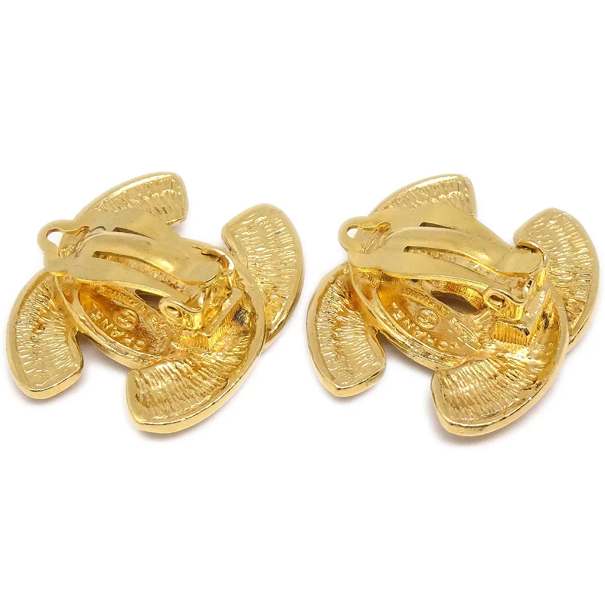 Chanel Quilted CC Earrings Clip-On Large 2459
