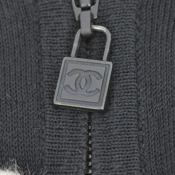 Chanel 2008 cruise CC perforated zip-front hoodie #38