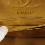 Chanel * 2003-2004 Classic Double Flap Medium Shoulder Bag Brown Crocodile