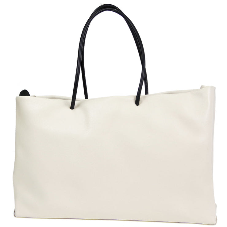 Chanel * 2008-2009 Essential Tote Bag 40 White Calfskin – AMORE