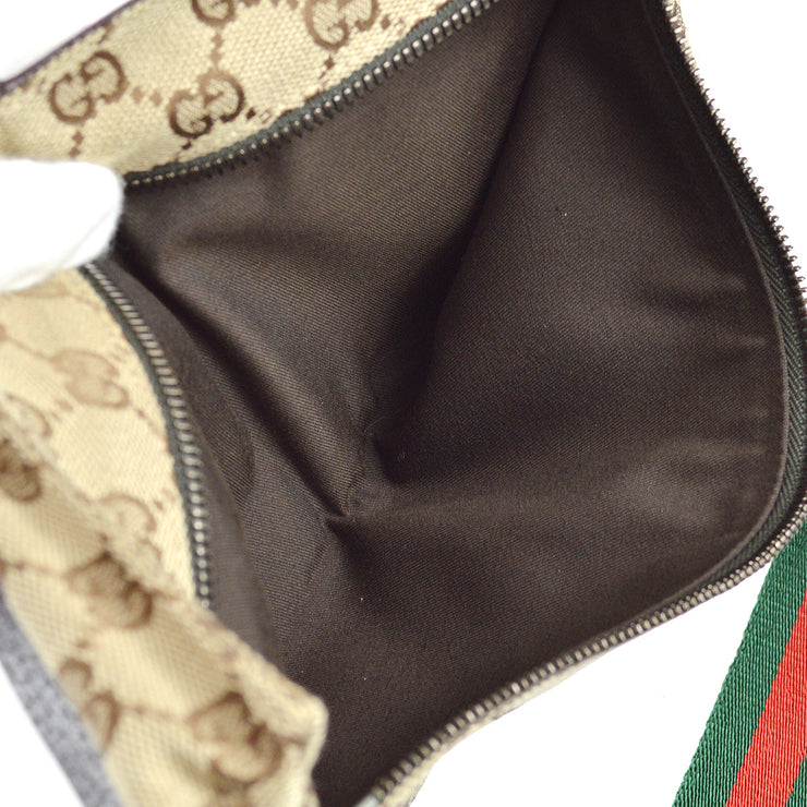 Gucci, Bags, Gucci Beigebrown Original Gg Canvas Zip Top Crossbody Waist  Fanny Pack Bum Bag