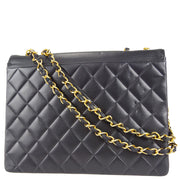 Chanel * 1991-1994 Black Lambskin Maxi Straight CC Flap