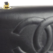 Chanel * 1991-1994 Black Lambskin Maxi Straight CC Flap