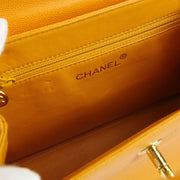 Chanel * 1997-1999 Shopping Handbag Medium Orange Caviar