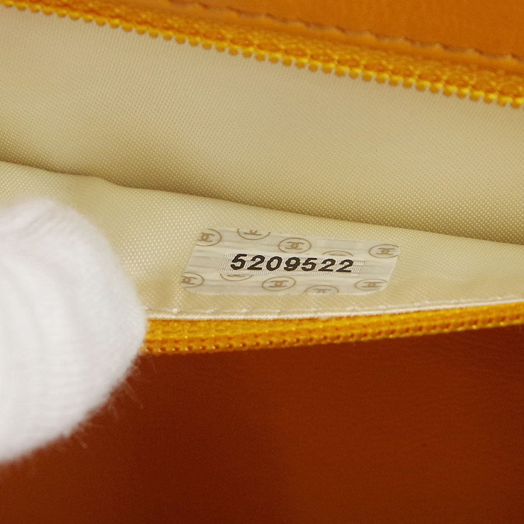Chanel * 1997-1999 Shopping Handbag Medium Orange Caviar