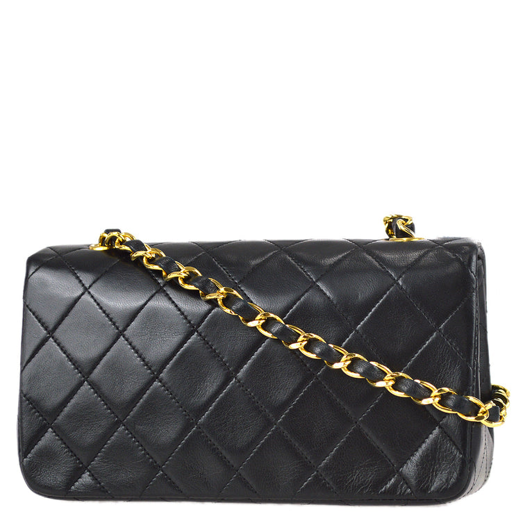 Chanel Vintage Chanel Gold Quilted Leather Mini Shoulder Flap Bag