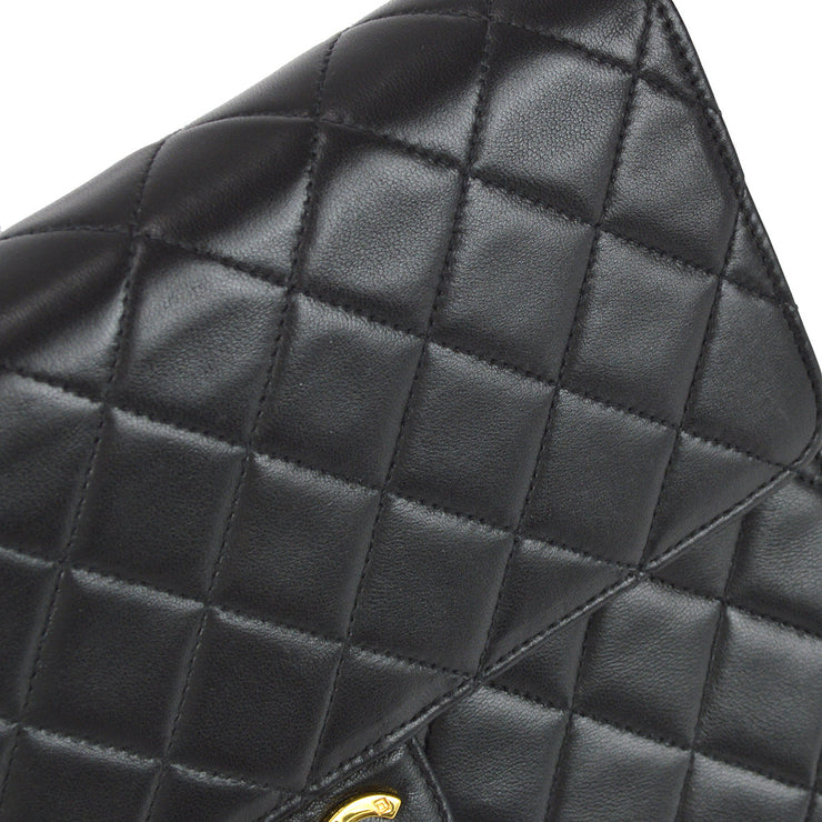 Chanel 1996-1997 Black Lambskin Small Pushlock Half Flap Shoulder Bag –  AMORE Vintage Tokyo