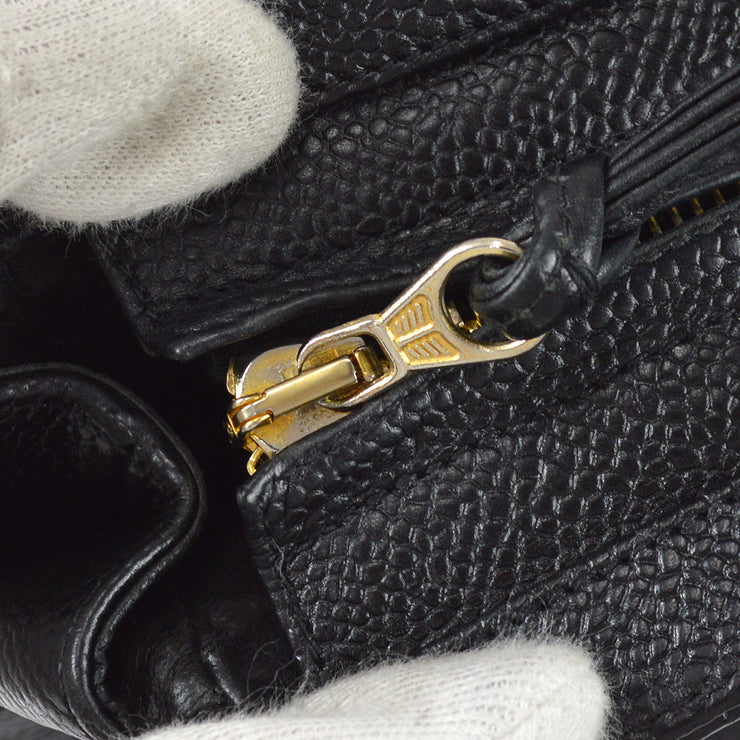 Chanel Black Caviar Triple CC Tote – como-vintage