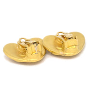 Chanel Heart Earrings Clip-On Gold 95P