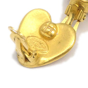 Chanel Heart Earrings Clip-On Gold 95P