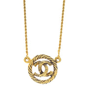 Chanel Medallion Gold Chain Pendant Necklace 3623