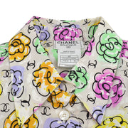 Chanel 1998 high-summer Camélia-print cotton shirt #38