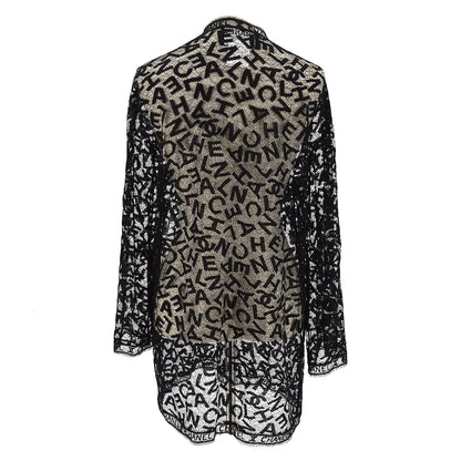 Chanel 1998 Fall Logo Lace Open Cardigan #40