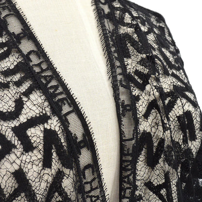 Chanel 1998 Fall Logo Lace Open Cardigan #40