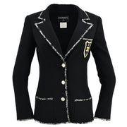 Chanel 2005 cruise emblem patch single-breasted blazer #38