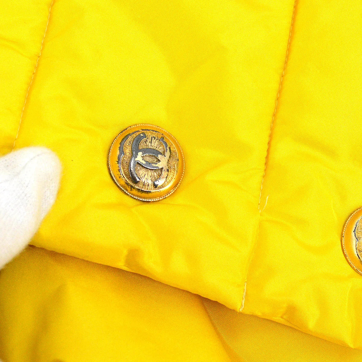 Chanel 1996 fall logo-tape puffer jacket