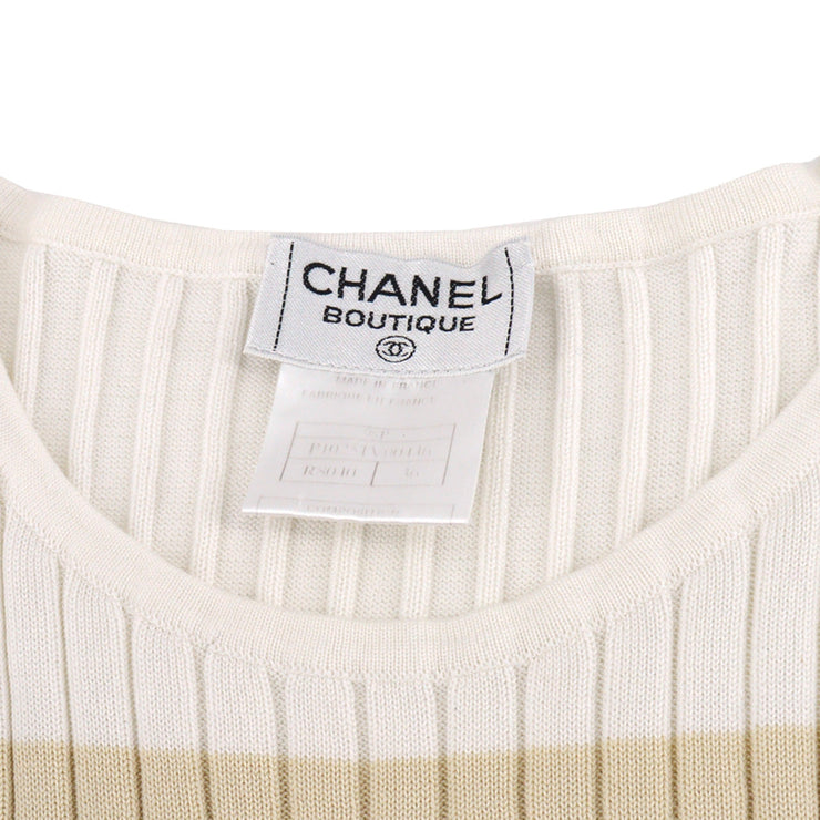 Chanel 1998 spring striped cotton vest top #36