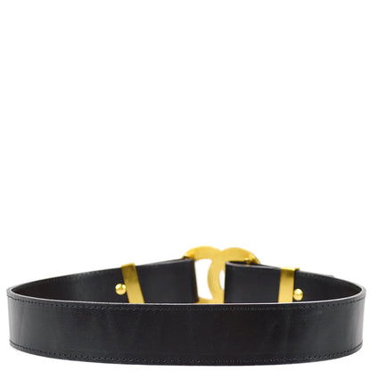 Chanel 1996 CC Buckle Belt Black #75