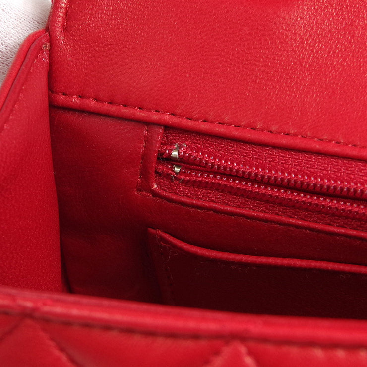 Chanel * 1991-1994 Red Lambskin Top Handle Bag