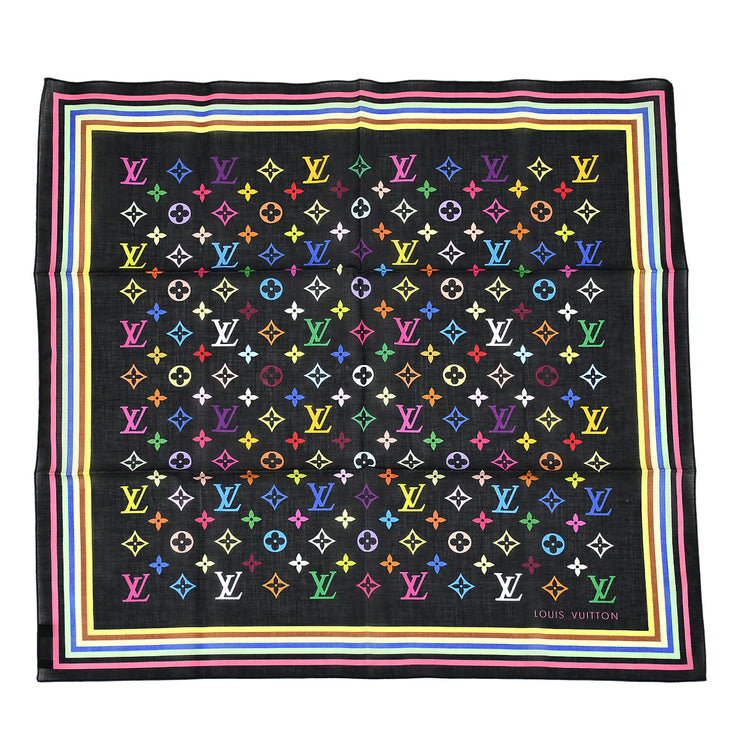 Louis Vuitton Tadashi Murakami Multicolor Monogram Silk Scarf
