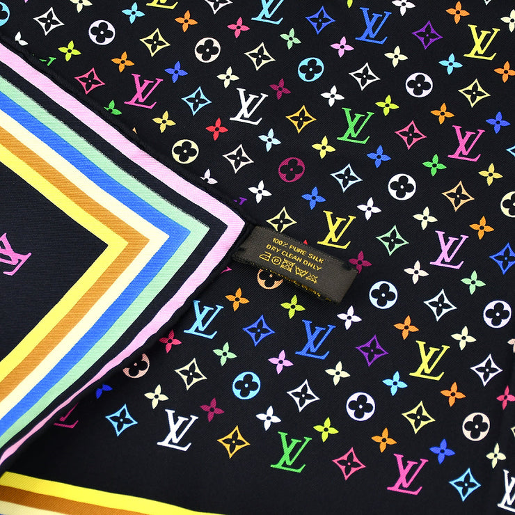 lv monogram multicolor silk