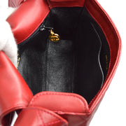 Chanel 1994-1996 Full Flap Shoulder Bag Red Lambskin