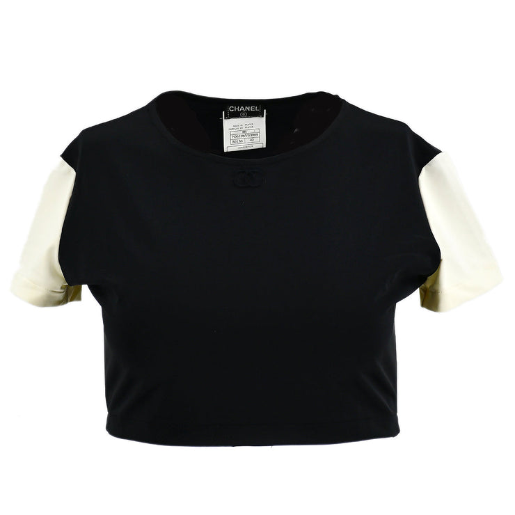 Chanel 1996 cruise CC two-tone cropped T-shirt #42