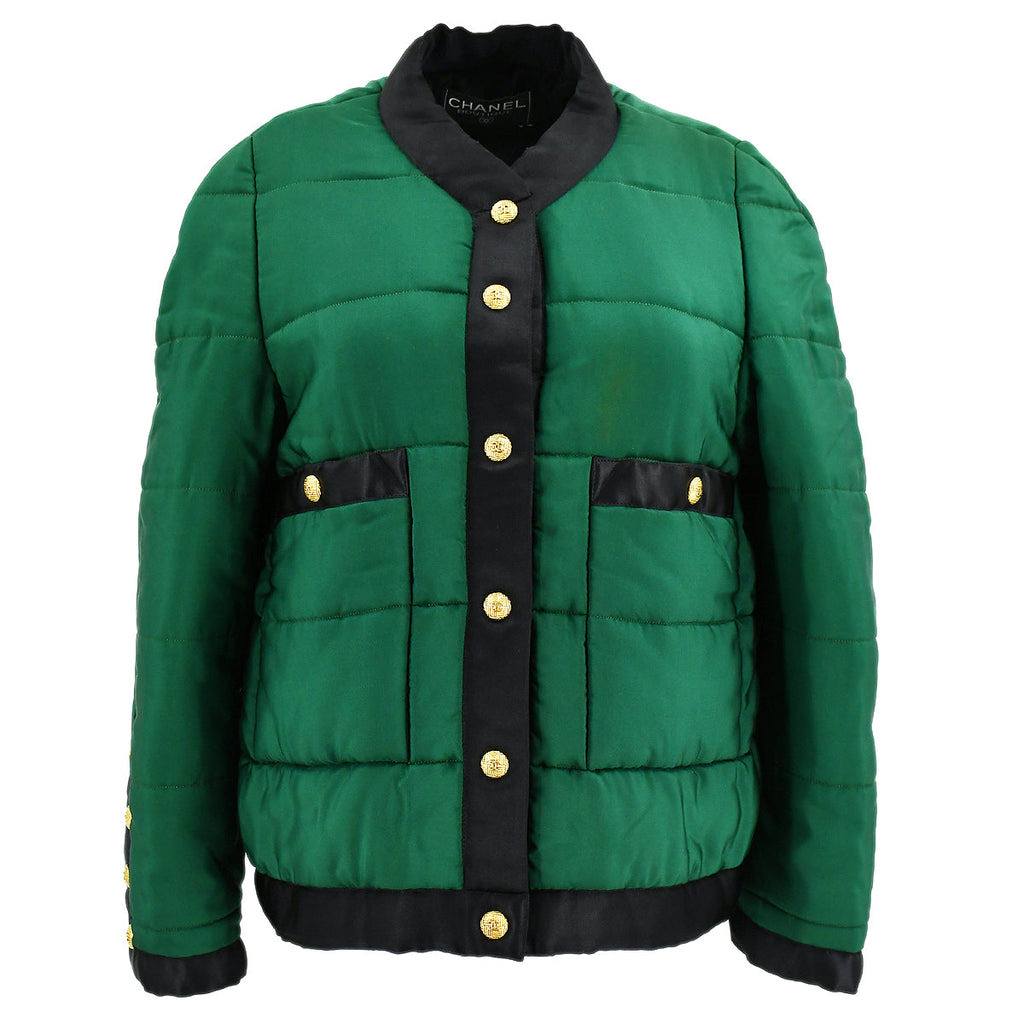 Chanel Collarless Jacket Green 22 #34 – AMORE Vintage Tokyo