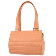 Chanel 2001-2003 Choco Bar Handbag Pink Lambskin