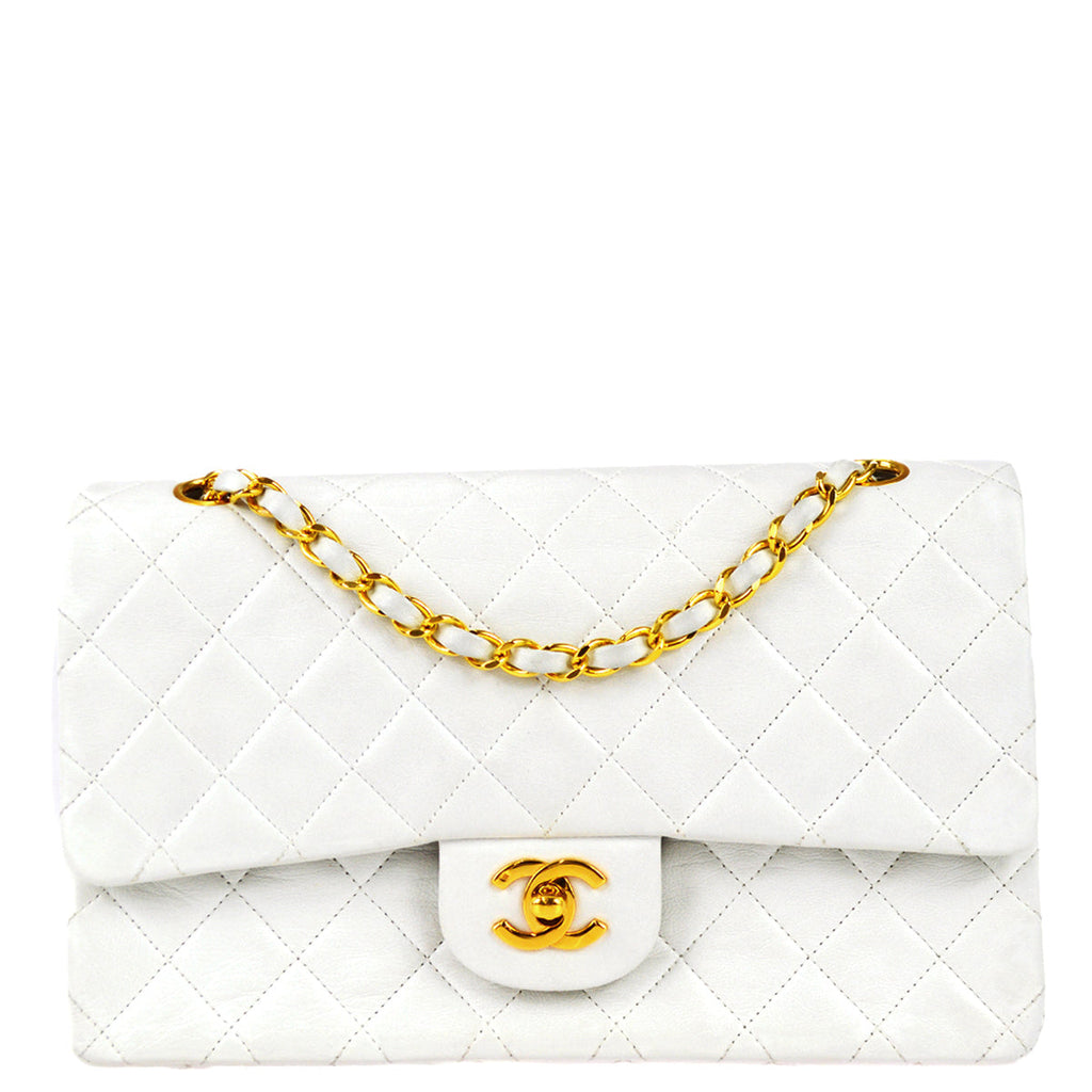 Chanel, White Quilted Classic Flap Bag 2.55, 1997 1999