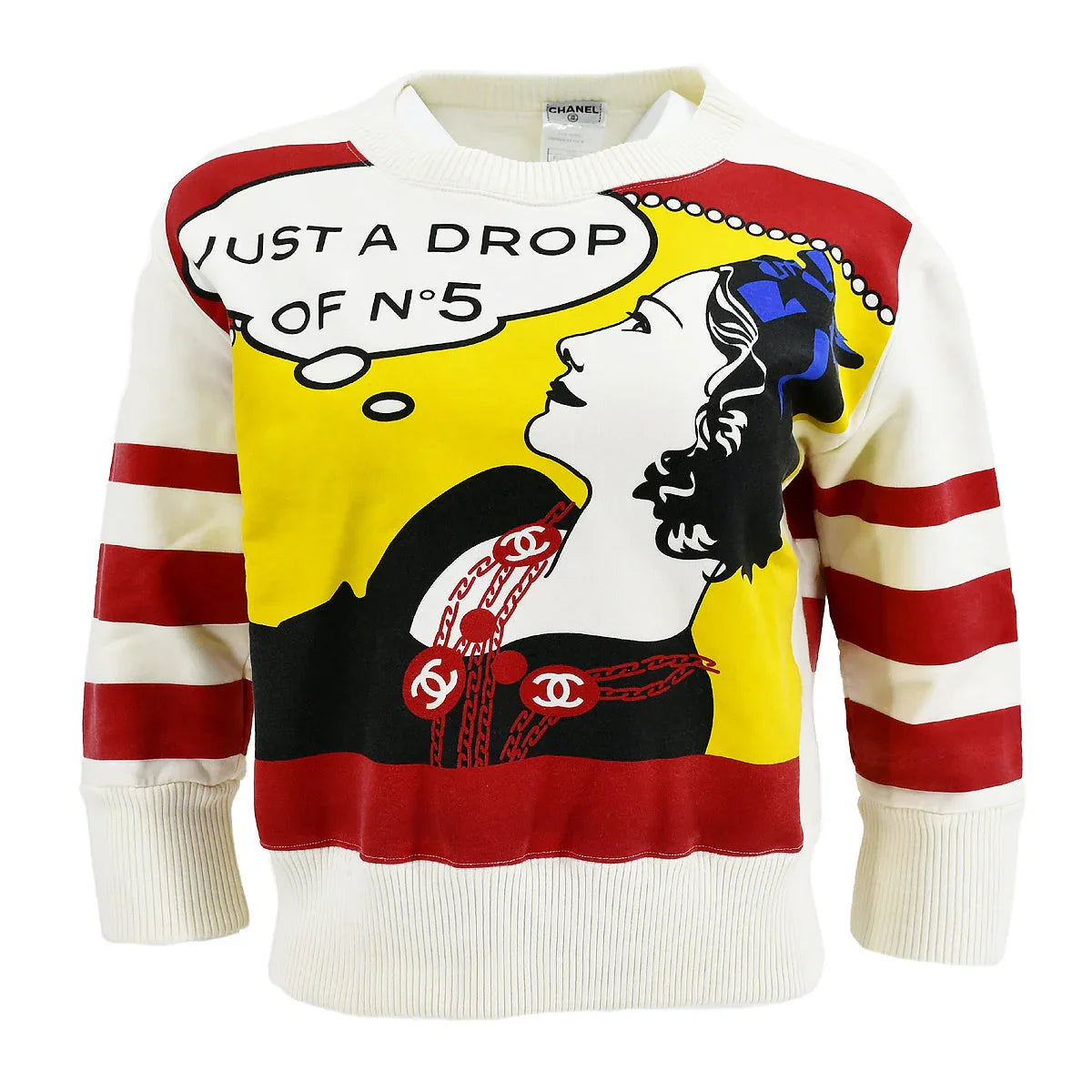 Chanel 2001 fall Mademoiselle print sweatshirt #42