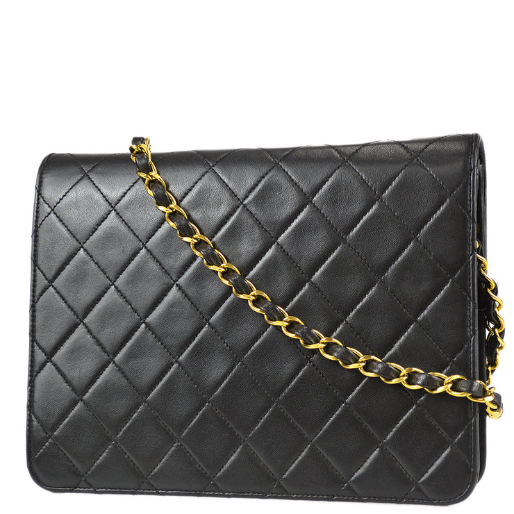 Chanel Black Quilted Lambskin Full Flap Mini Q6B0231IK9144