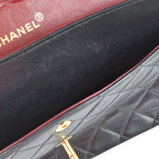 Chanel 1989-1991 Black Lambskin Medium Classic Double Flap