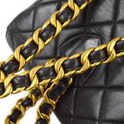 Chanel 1994-1996 Black Lambskin Duma Backpack Large