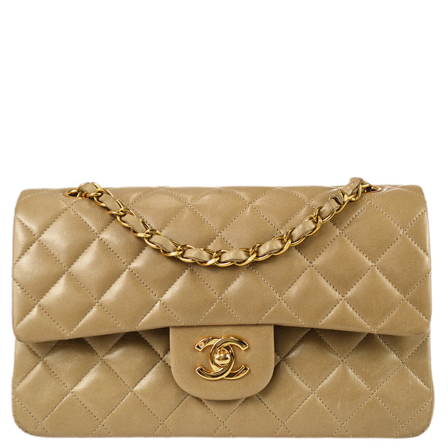 Chanel 1994-1996 Beige Lambskin Small Classic Double Flap Bag – AMORE  Vintage Tokyo