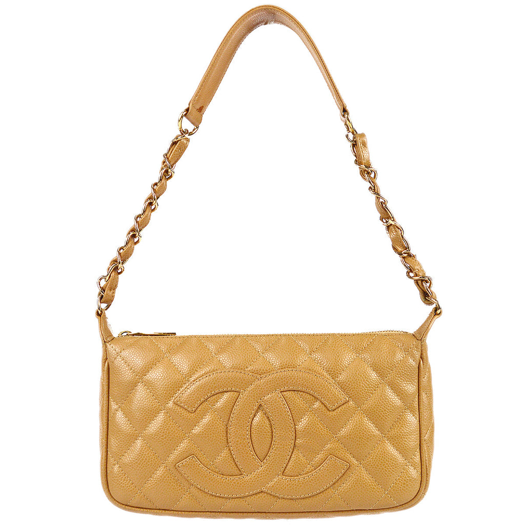 Chanel Hobo Chain Handbag Beige Caviar – AMORE Vintage Tokyo